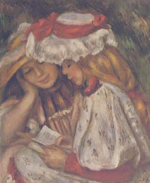 Pierre Renoir Two Girls Reading Germany oil painting art